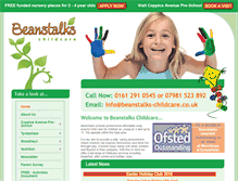 Tablet Screenshot of beanstalks-childcare.co.uk